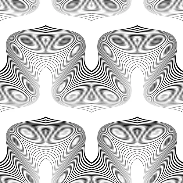 Dimensjonerende sømløst monokrom bølgemønster – stockvektor