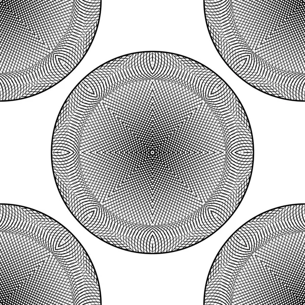Zaprojektowanie bezszwowe koło monochromatyczne tła — Wektor stockowy