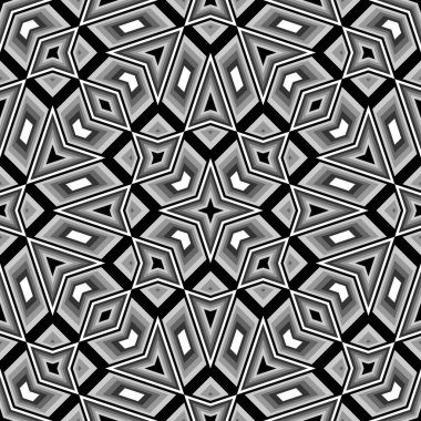 kesintisiz tek renkli geometrik desen tasarım