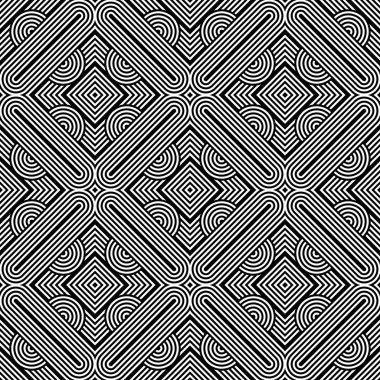 kesintisiz tek renkli geometrik desen tasarım