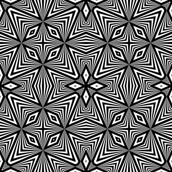 Design motif géométrique monochrome sans couture — Image vectorielle