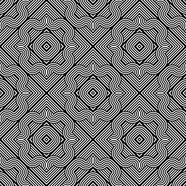 Design seamless monochrome geometric pattern — Stock Vector