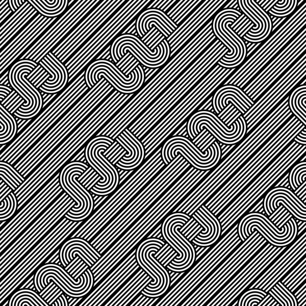 Diseño inconsútil patrón de ondulación monocromo — Archivo Imágenes Vectoriales