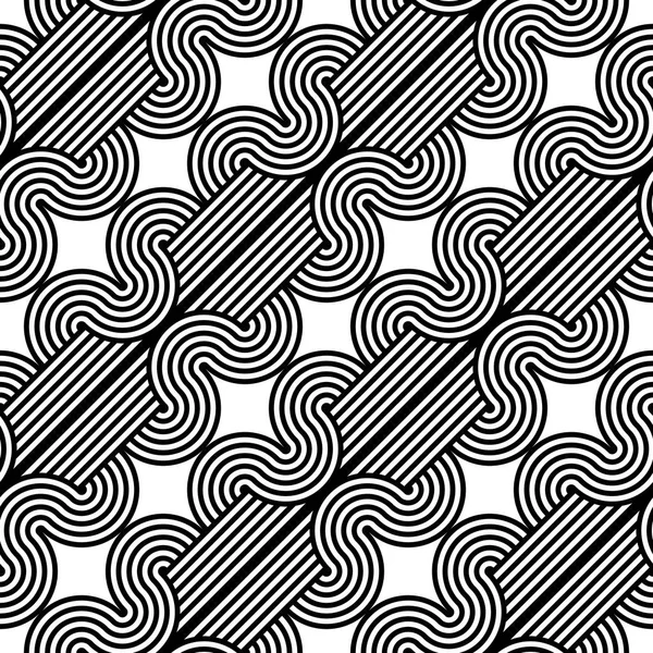 Design seamless monochrome waving pattern — Stock Vector