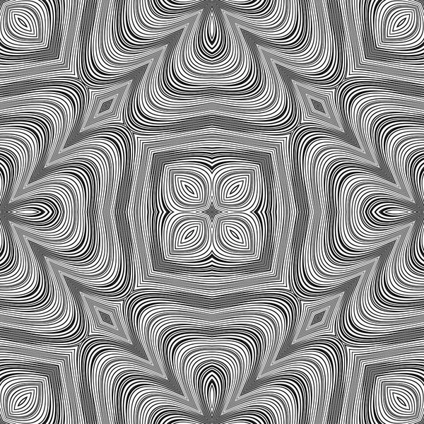 Diseño inconsútil patrón decorativo monocromo — Vector de stock