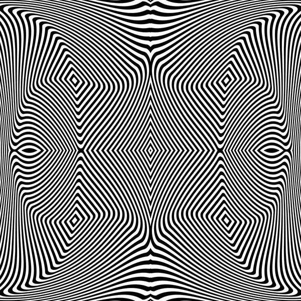 Conception sans couture fond d'illusion monochrome — Image vectorielle