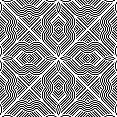 kesintisiz tek renkli geometrik desen tasarım