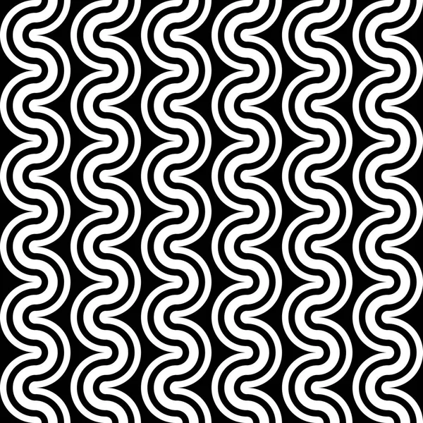 디자인 완벽 한 흑백 트위스트 패턴 — 스톡 벡터