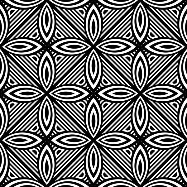 Design motif géométrique monochrome sans couture — Image vectorielle