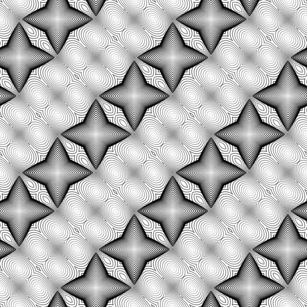 디자인 완벽 한 흑백 줄무늬 패턴 — 스톡 벡터