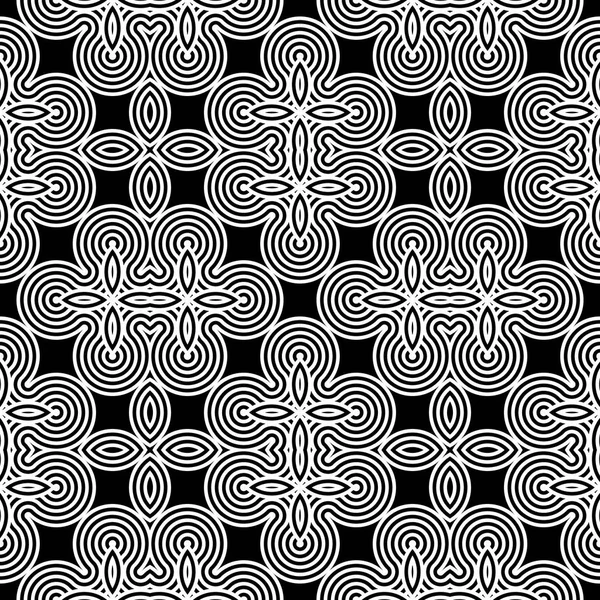 Design motif décoratif monochrome sans couture — Image vectorielle