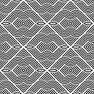 kesintisiz tek renkli geometrik desen tasarım