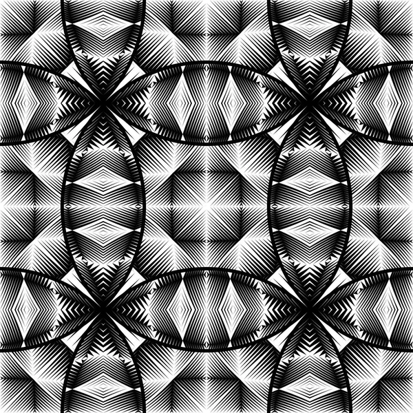 Design motif monochrome sans couture — Image vectorielle