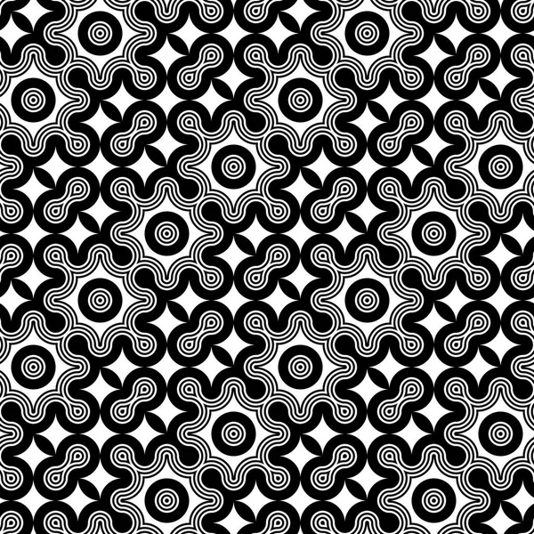 디자인 완벽 한 흑백 장식 패턴 — 스톡 벡터