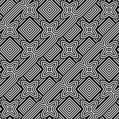 kesintisiz tek renkli geometrik desen tasarım