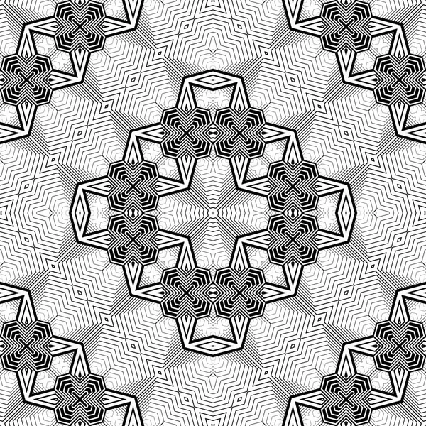 Design motif décoratif monochrome sans couture — Image vectorielle