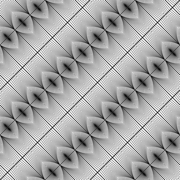 Дизайн бесшовного монохромного декоративного узора — стоковый вектор