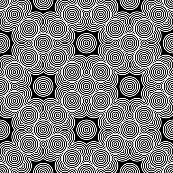 Diseño inconsútil patrón geométrico monocromo — Vector de stock