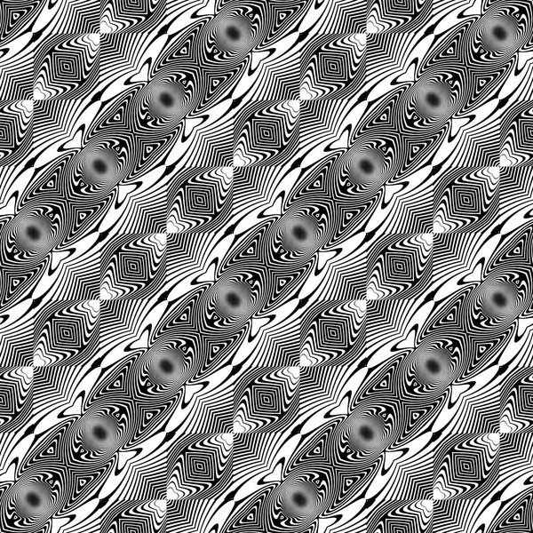 Design padrão listrado monocromático sem costura — Vetor de Stock