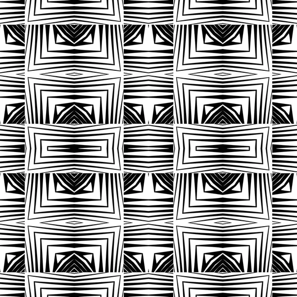 Design motif géométrique monochrome sans couture — Image vectorielle