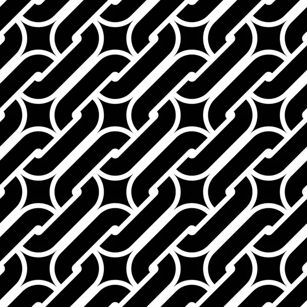 Design motif entrelacé monochrome sans couture — Image vectorielle