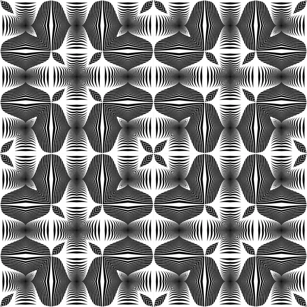 Design motif décoratif monochrome sans couture — Image vectorielle