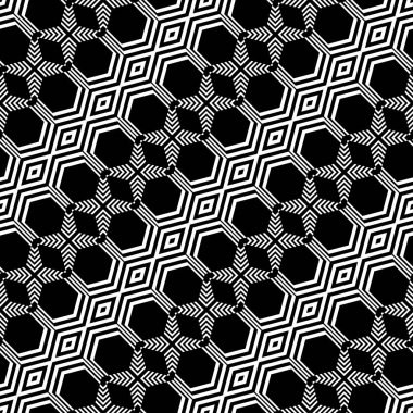 kesintisiz tek renkli geometrik desen tasarım