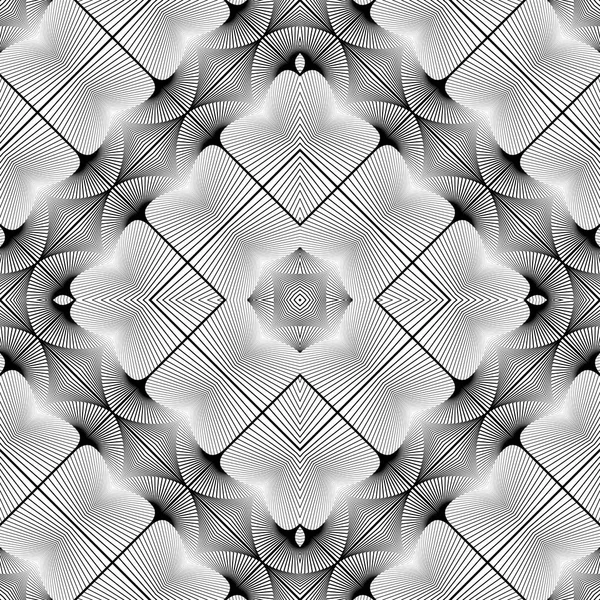 Design seamless monochrome lacy pattern — Stock Vector