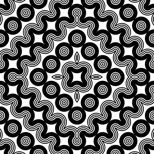 Design seamless monochrome geometric pattern — Stock Vector