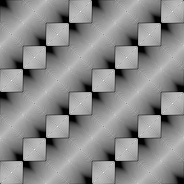 Design seamless monochrome square pattern — Stock Vector