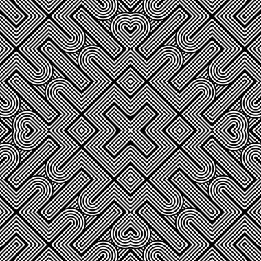 kesintisiz tek renkli geometrik desen tasarım