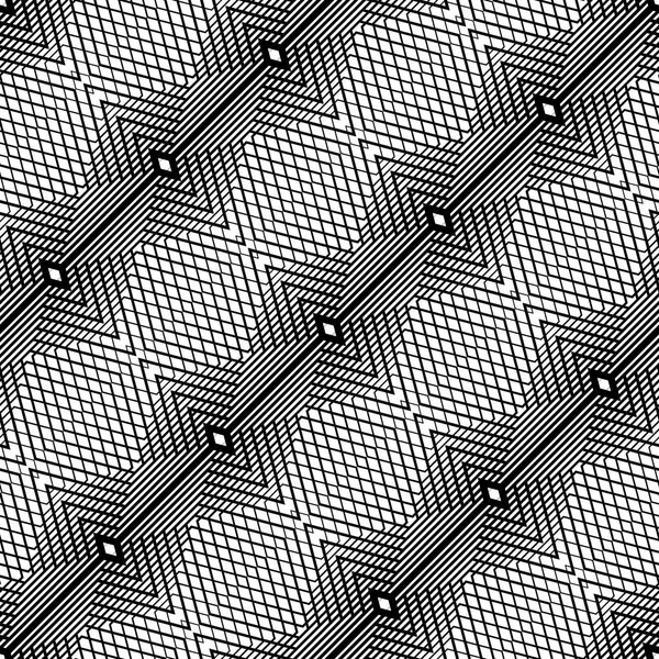 Design seamless monochrome geometric pattern — Stock Vector