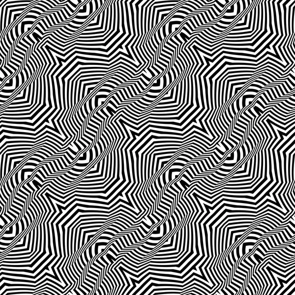 Design seamless monochrome waving pattern — Stock Vector