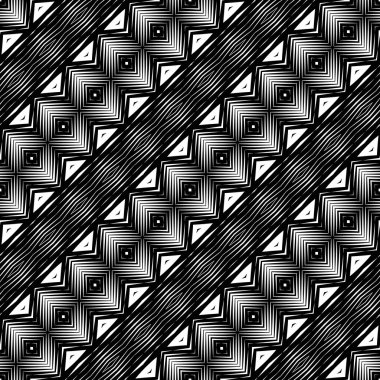 kesintisiz tek renkli geometrik desen tasarım