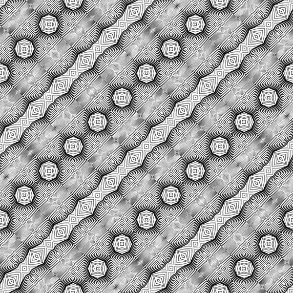 Design padrão listrado monocromático sem costura — Vetor de Stock