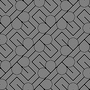 kesintisiz tek renkli geometrik desen tasarım