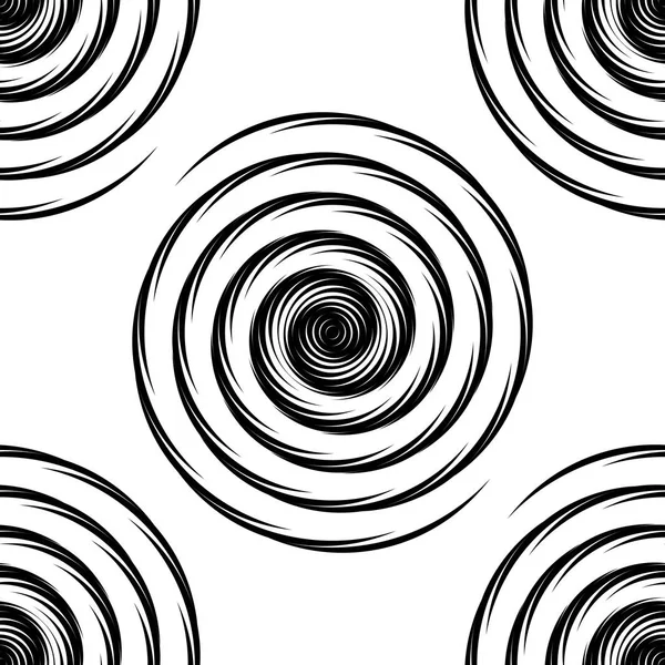 Design sömlös monokrom illusion bakgrund — Stock vektor