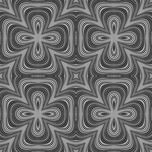 Design motif décoratif monochrome sans couture — Image vectorielle