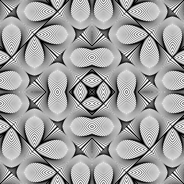 Design motif dentelle monochrome sans couture — Image vectorielle