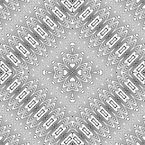 Design seamless monochrome lacy pattern — Stock Vector