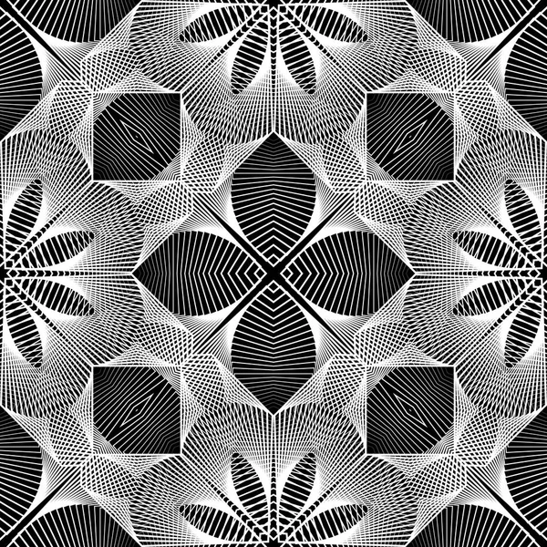 Conception sans couture motif de fleur monochrome — Image vectorielle