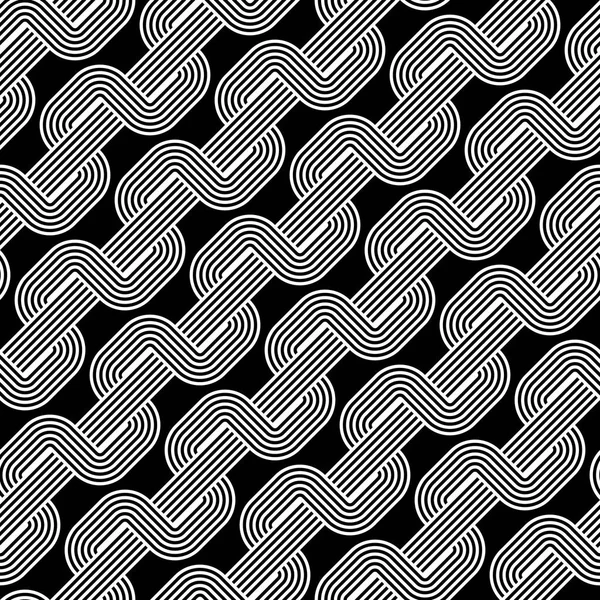 Conception motif spirale monochrome sans couture — Image vectorielle