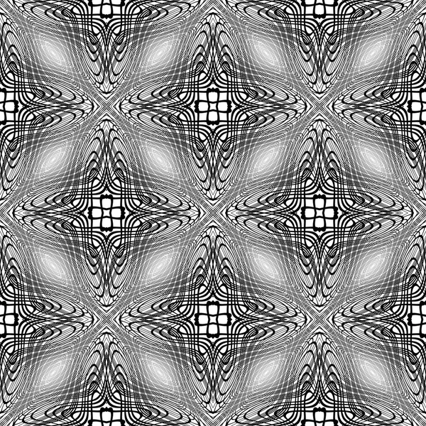 Design seamless monochrome decorative pattern — Stock Vector