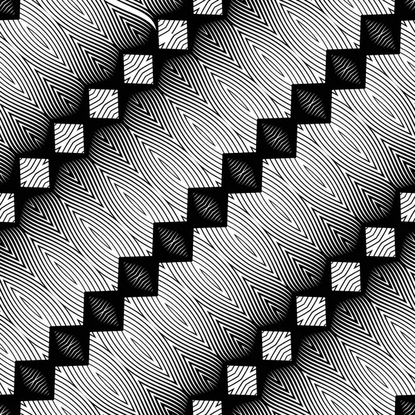 Design sem costura padrão geométrico monocromático —  Vetores de Stock