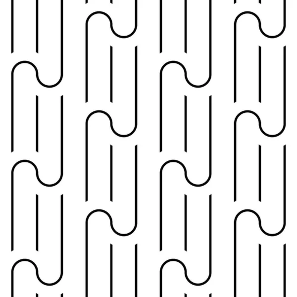 Design seamless monochrome waving pattern — Stock Vector