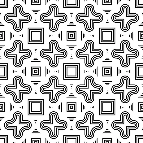 Design seamless monochrome geometric pattern — Stock Vector