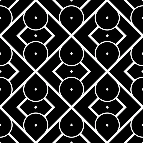 Tervezési varrat nélküli fekete-fehér geometrikus minta — Stock Vector