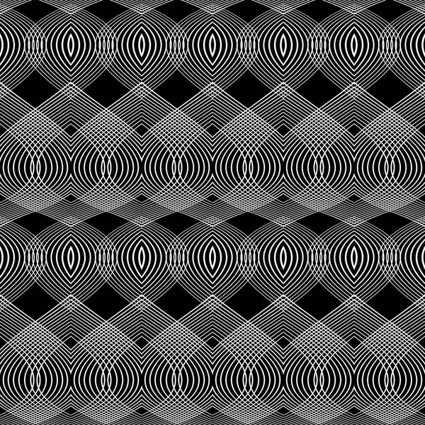 Design nahtlose monochrome Linien strukturierte Muster — Stockvektor