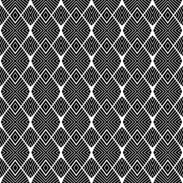 設計のシームレスな白黒ストライプ パターン — ストックベクタ