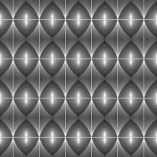 Design motif décoratif monochrome sans couture — Image vectorielle